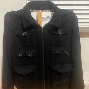 Inc international concepts wool jacket, large, lightly worn black, nonsmoker